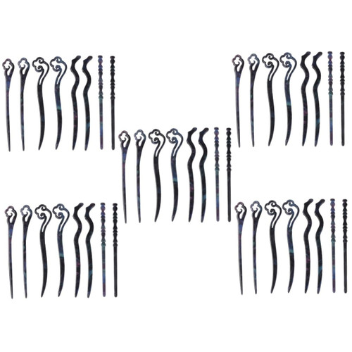 Balacoo 40 Pcs Hairpin Hair Clasp Hair Sticks for Buns Tortoise Hair Vintage Hair Chopsticks Hair Bun Stick French Pin Girls Vintage Hair Sticks Simple Miss Hair up Acetate Fiber