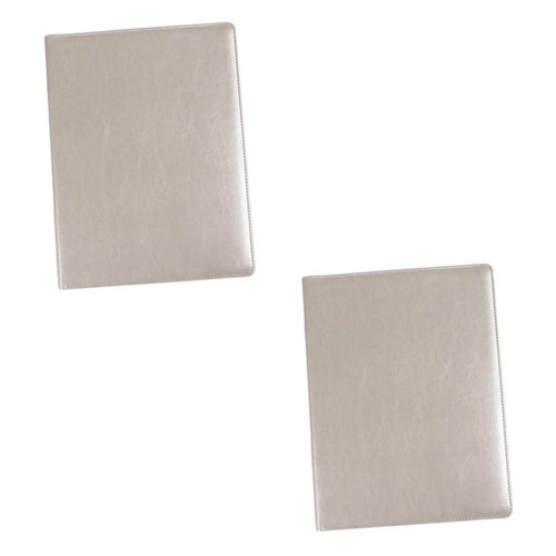 TEHAUX 2 Pcs Leather Folder Leather Portfolio Notebook Business Writing Pad Document Organizer Leather Portfolio Document Holder Folders for Binders Document Folder File Rack Portable A4