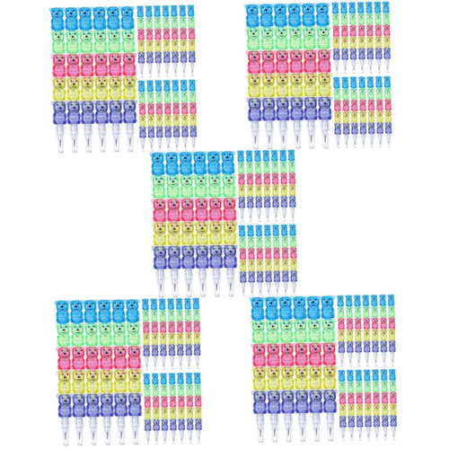 Toyvian 100 Pcs Cartoon Bear Pencil Kids Drawing Pencils Children Pencils Stackable Pencils Christmas Pencils for Children Stacking Point Pencils School Supplies Knotty Student Lead