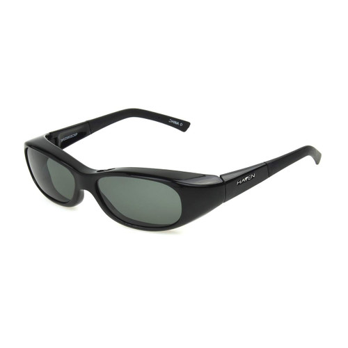 Dioptics Haven-Avalon Polarized Rectangular Fits Over Sunglasses, Black, Medium