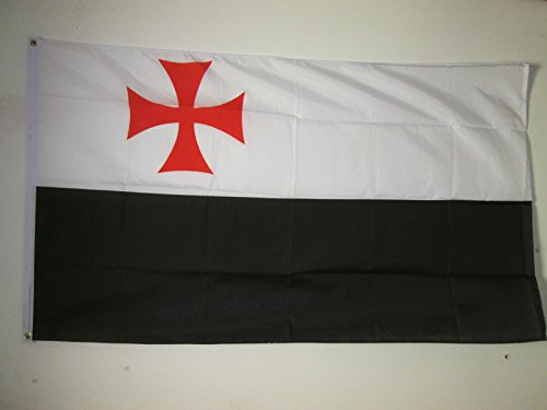 AZ FLAG Templar Order Crusades Flag 2' x 3' - Catholic Flags 60 x 90 cm - Banner 2x3 ft