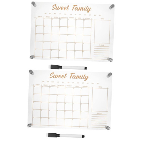 Operitacx 2 Sets Weekly Planner Board Erasable Message Board Weekly Planning Display Board for Office Message Display Board Message Board for Home Memo Board Magnetic Student Acrylic