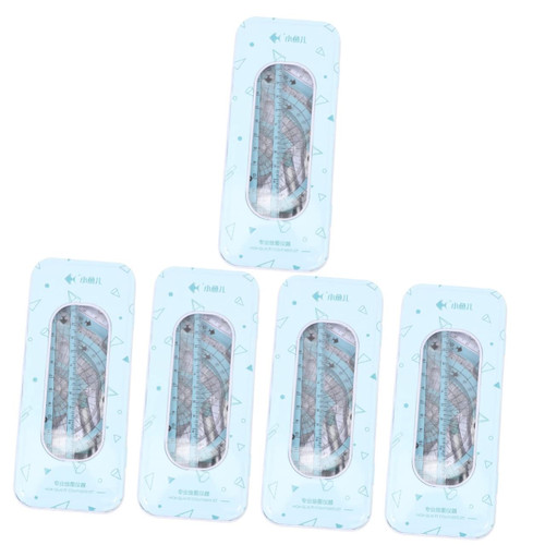 Tofficu 5 Sets Ruler Set Math Compass Geometry Compass Math Triangle Ruler School Supplies for High School Students Protractor and Compass Rulers Office Precision Wrought Iron Appendix