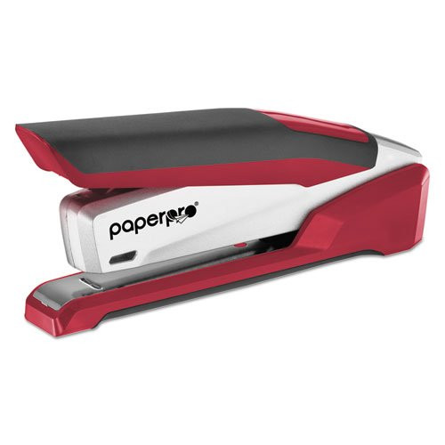 inPOWER+ 28 Premium Desktop Stapler, 28-Sheet Capacity, Red/Silver