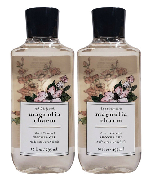 Bath and Body Works Magnolia Charm Shower Gel Gift Sets 10 Oz 2 Pack (Magnolia Charm)