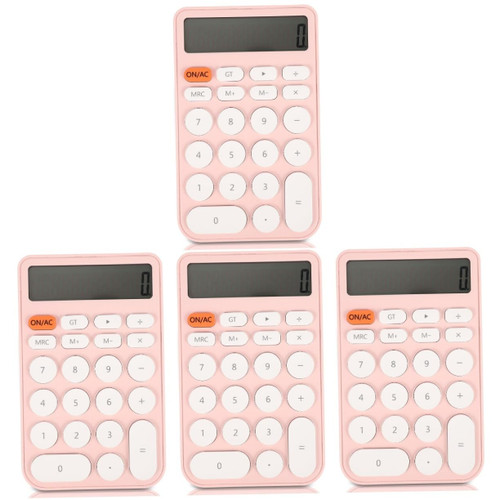 VILLCASE 4pcs Computer Mini Calculator Students Pocket Calculator Financial Calculators Calculator Watch Calculator Desktop Desk Calculator Handheld Office Plastic Multifunction Carrot
