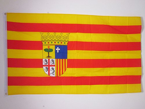 AZ FLAG Aragon Flag 3' x 5' - Spanish Region of Arag??lags 90 x 150 cm - Banner 3x5 ft
