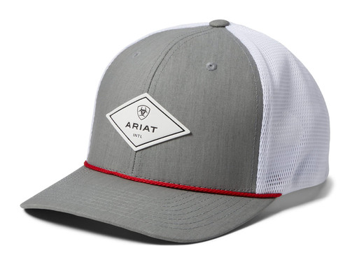 ARIAT Men's Flexfit 110 Border Rope Cap, Grey