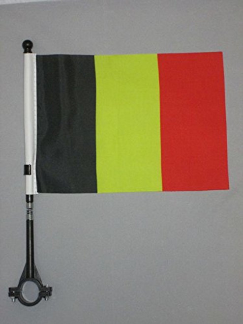 AZ FLAG Belgium Bike Flag 5'' x 8'' - Belgian Bicycle Flag 21 x 14 cm - Black Plastic Stick and Base