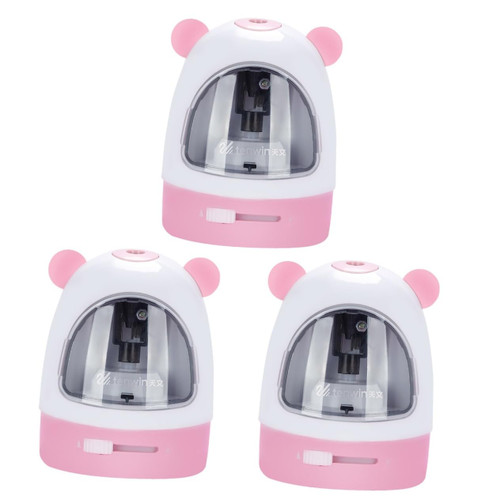 VILLCASE 3pcs Electric Pencil Sharpener Battery Powered Sharpener Safe Pencil Sharpeners Kid Pencil Sharpener Fast Sharpeners Pencil Sharpening Tool Eyeliner Plastic Pupils Portable