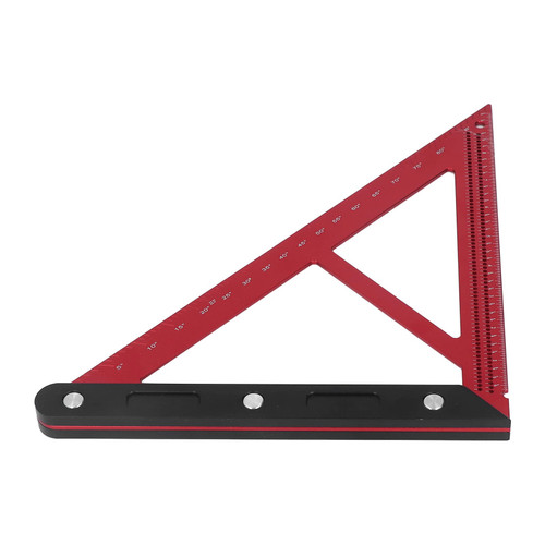 45 Degree Woodworking Triangle Ruler, Aluminum Alloy Angle Ruler Drafting Tool Clear Scale Accurate Carpenter Triangle Ruler Measuring Gauging Tool for Decoration