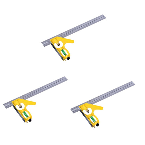 Angoily 3pcs Protractor Angle Ruler Stainless Steel Measuring Ruler Right Angle Ruler Angle Measuring Ruler Stainless Steel Angle Ruler Square Tool Angle Finder Measuring Tool Caliper Box