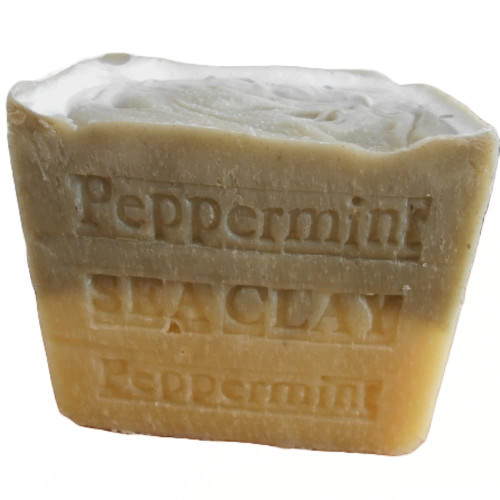 Natural Handcrafted Soap Company Artisan All Natural Peppermint With Sea Clay Soap Aged 14 oz.