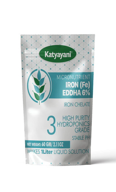 Katyayani Micronutrient Fe EDDHA 6% - Hydroponic Nutrient 3, High Purity Hydroponics Grade - Makes 1 Liter Concentrate Katyayani Micronutrient Fe EDDHA 6% - Hydroponic Nutrient 3, High Purity Hydroponics Grade - Makes 1 Liter Concentrate