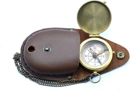 Be Strong Nautical Antique Engraved Brass Compass, with Leather Carry Case, with Chain Pirates Compass, Be Strong Nautical Antique Engraved Brass Compass, with Leather Carry Case, with Chain Pirates Compass,