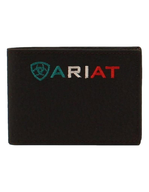 Ariat Men's Mexico Flag Logo Brown Wallet A35507282