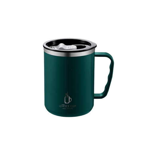 Mug 500ml Thermos Mug 304 Stainless Steel Coffee Cup with Handle Leak-Proof Vacuum Insulated Cup Portable Water Bottle Coffee Cup (Color : Green)