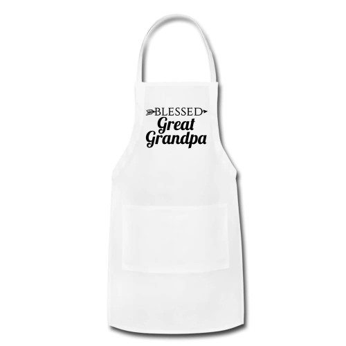 Blessed Great Grandpa Apron - Great Grandpa Gift white
