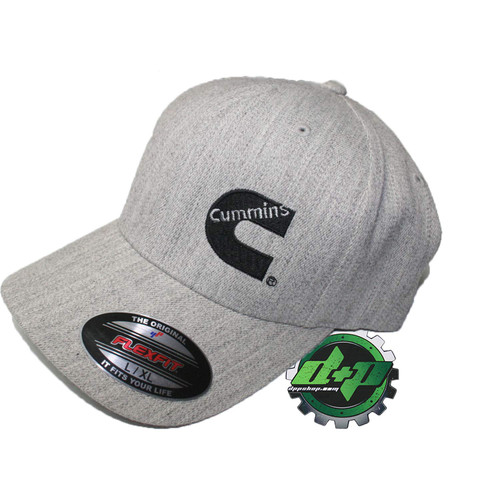 Dodge Cummins Truck Cummings Flexfit Hat Ball Cap Fitted Flex Fit s/m Heather