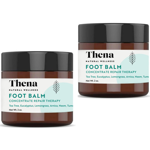 Thena Antifungal Cream Advanced Foot Care Balm & Ointment For Athletes Foot Treatment Dry Heels & Skin Itchy Cracked Feet Toenails Jock Itch Rashes Ringworm | Foot Balm 2 Pack