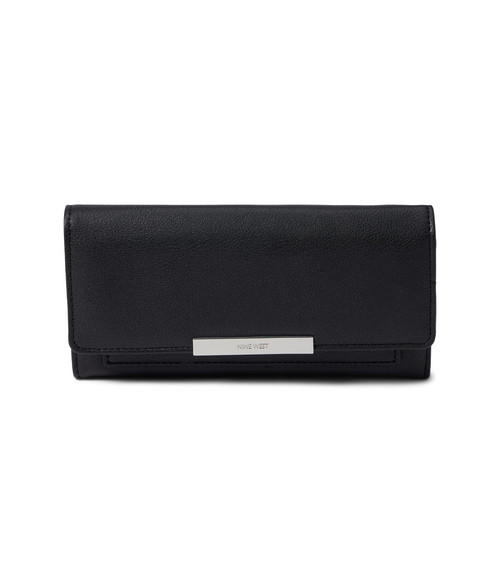 NINE WEST Wildwood Slg Check Sec Bifold Wallet Black One Size