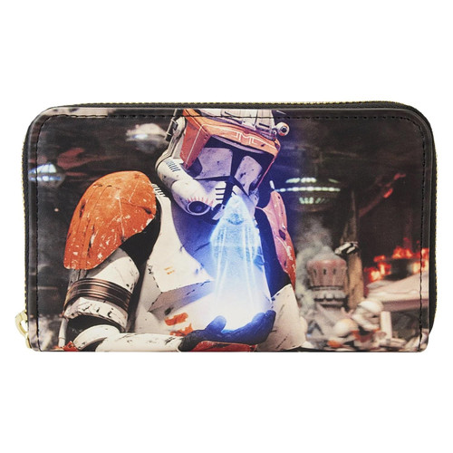 Loungefly Star Wars Episode Three Revenge of the Sith Scene Zip-Around Wallet Loungefly Star Wars Episode Three Revenge of the Sith Scene Zip-Around Wallet