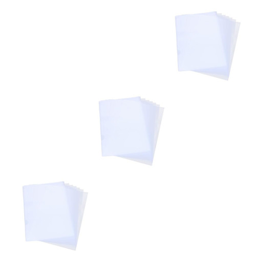 STOBOK 60 Pcs Folders Practical Document Folder Transparent Document Folder Clear Document Folder File Folder Stationery A4l Pp White