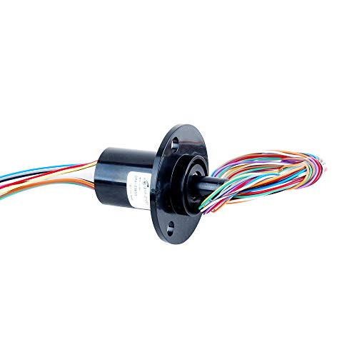 24V 22mm Electrical Slip Ring Wire 12 Circuits Conducting Capsule Slip Ring Solid Wire Test Equipment