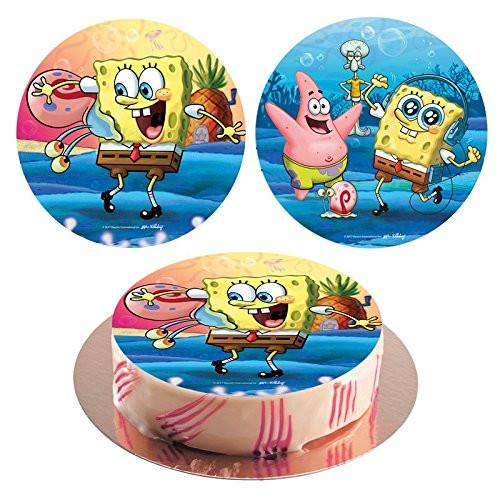 Spongebob Squarepants Edible Image Cake Topper Wafer Disc 8''