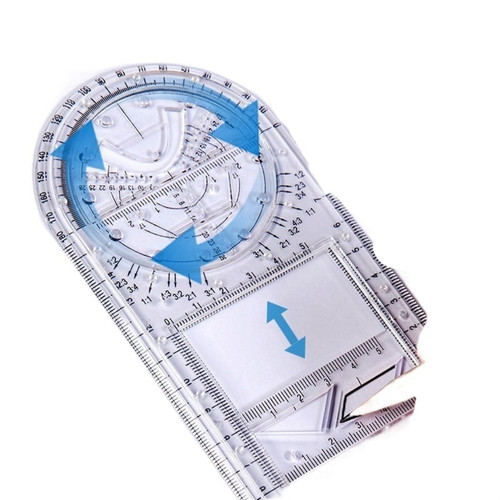 SayfuR Ruler Rotatable Fast Drawing Template Ruler Art Design Construction Architect Stereo Geometry Ellipse Drafting Measuring Scale Ruler Rulers
