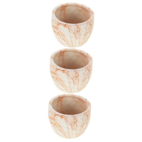 Happyyami 3pcs Succulent Flower Pot Ceramic vases for Flowers Mini Plant pots Ceramic Flower Cute Planter pots Desktop Planter Planting Succulent Plants Ceramics Bonsai Pot Cactus