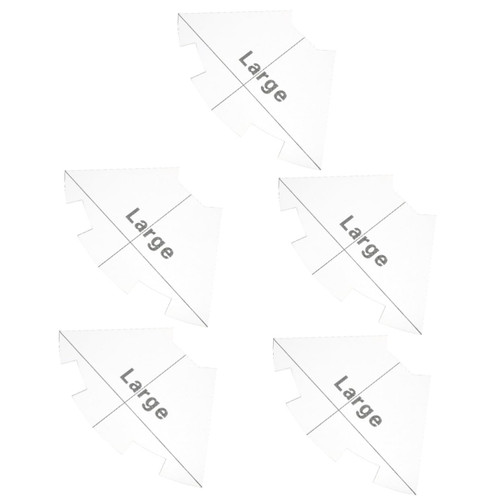COHEALI 5pcs Patchwork Ruler Sewing Ruler Triangle Ruler Transparent Ruler Square Quilting Ruler Shaped Quilling Tool Square Tool Plastic Clothing Crafting Rulers Acrylic Stitching