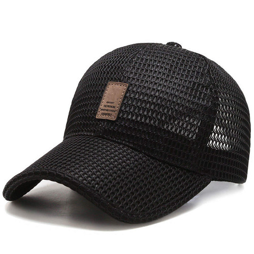 Quick-Drying Baseball Cap Men and Women Adjustable Sports Sunscreen Sports Sun Visor Running Cap Tennis Beach hat Outdoor hat (Black)