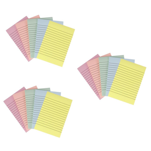 Didiseaon 15 Pcs Work Sticky Planner Lined Notes Stickers Office Stickers Self Stick Notes Note Taking Paper Message Notes Sticky Writing Pads Memo Pads Fluorescent Color Notepad Student