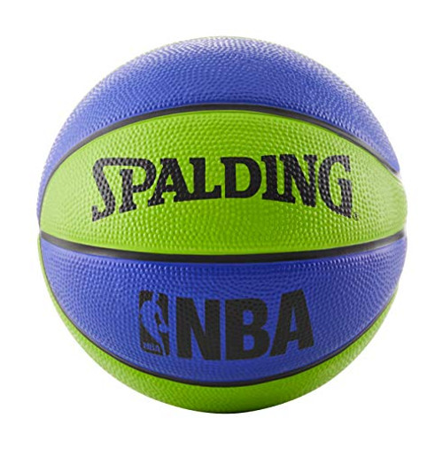 Spalding NBA Mini Basketball - Blue/Green Spalding NBA Mini Basketball - Blue/Green