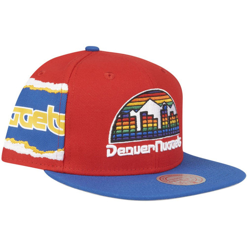 Mitchell & Ness Jumbotron Snapback Hat Adjustable Cap (Denver Nuggets Red/Royal)