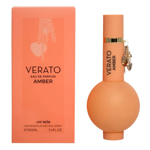 MIRADA Verato Amber, Eau de Parfum (EDP) 3.4 FL. Oz (100ml), Perfume for Women, Notes of Ylang-Ylang, White Flowers, Frangipani, Amber, Musk, Vanilla, Cedar, Cashmeran