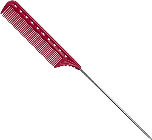 YS Park (3 Pack) 122 (RED) Extra Long Tail Comb from ProHairTools ONLY! + Free Diane Tint Brush ($4 Value).