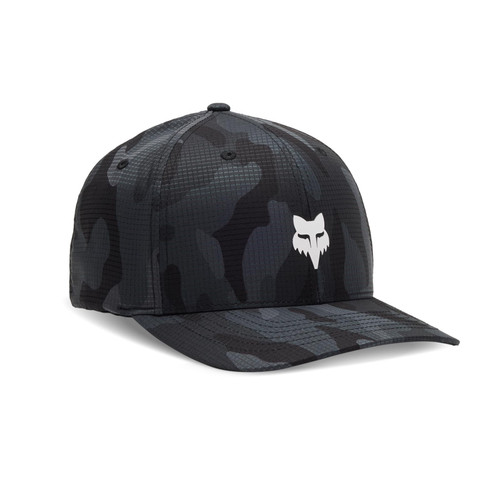 Fox Racing Men's Standard Fox Head TECH Flexfit, Black CAMO, Large
