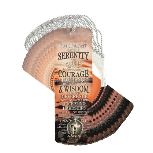 Dicksons Serenity Prayer Beach Sunset 6 inch Paper Tassled Bookmark with Coin Pack of 15 Dicksons Serenity Prayer Beach Sunset 6 inch Paper Tassled Bookmark with Coin Pack of 15