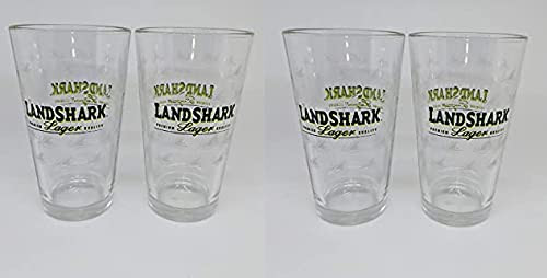Landshark Signature Pint Glass- 16 Ounce - Set of 4