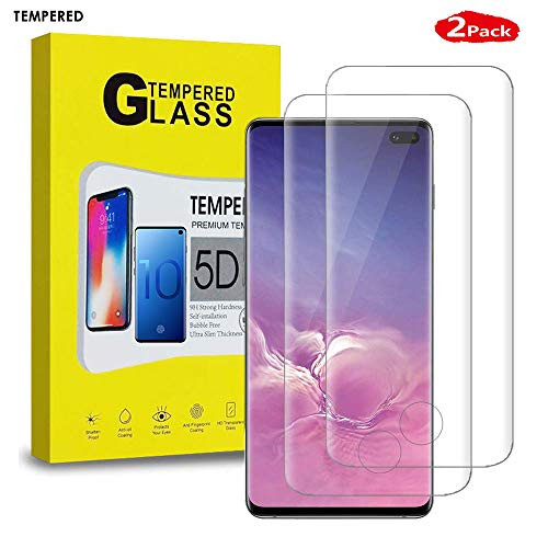 Glass Screen Protector for Galaxy S10plus with Camera Lens Protector, Anti-Scratch,  9H Hardness, Ultra Thin,Tempered Glass Screen Protector for Samsung Galaxy S10 plus,[2 Pack]