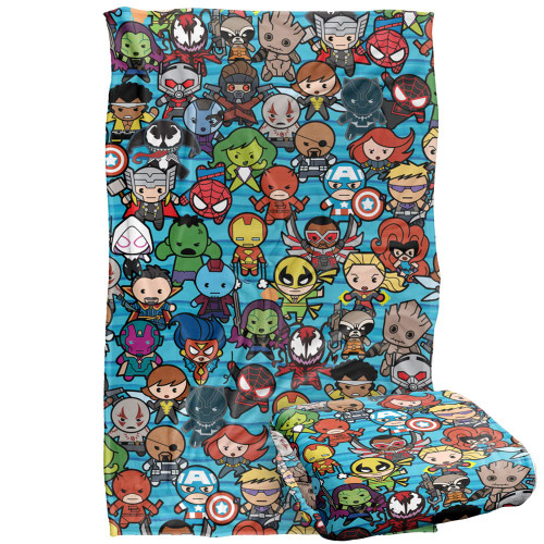 Marvel Avengers Chibi Collage Silky Touch Super Soft Throw Blanket 36" x 58"