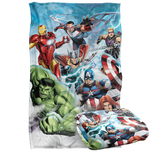 Marvel Avengers Highly Rendered Silky Touch Super Soft Throw Blanket 36" x 58"