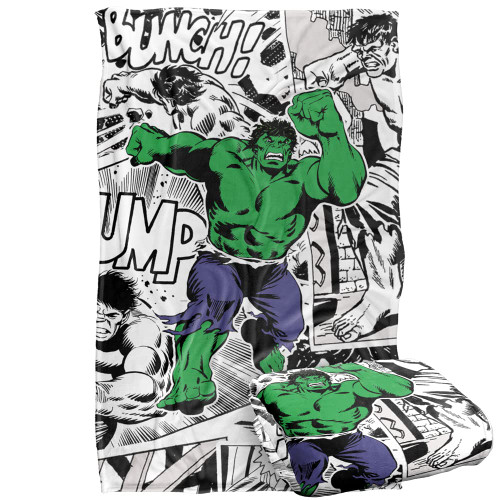 Marvel Hulk Comic Collage Silky Touch Super Soft Throw Blanket 36" x 58"
