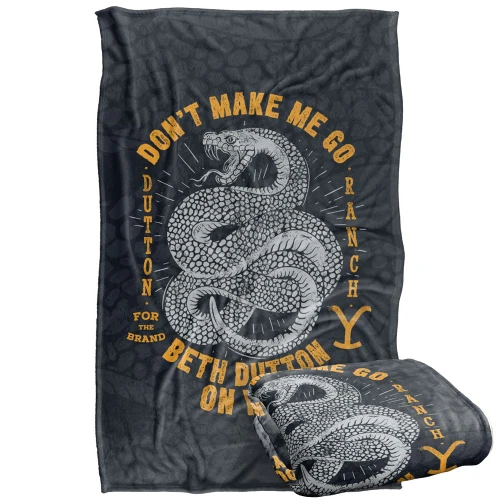 Yellowstone Blanket, 36"x58" Yellowstone Beth Dutton Snake Silky Touch Super Soft Throw Blanket