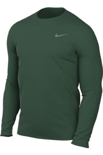 Nike Men's Team Legend Long Sleeve Tee Shirt (Large, Gorge Green)