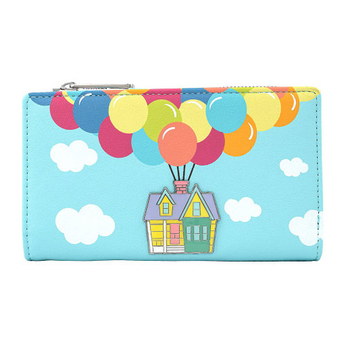 Loungefly Disney UP Balloon House Faux Leather Flap Wallet Loungefly Disney UP Balloon House Faux Leather Flap Wallet