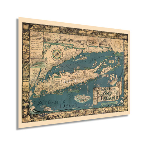 HISTORIX Vintage 1933 Long Island NY Map - 18x24 Inch Vintage Map of Long Island Wall Art - Old Long Island Sound Map - History Map of New York Poster - Historic State of New York Map Poster HISTORIX Vintage 1933 Long Island NY Map - 18x24 Inch Vintage Map of Long Island Wall Art - Old Long Island Sound Map - History Map of New York Poster - Historic State of New York Map Poster
