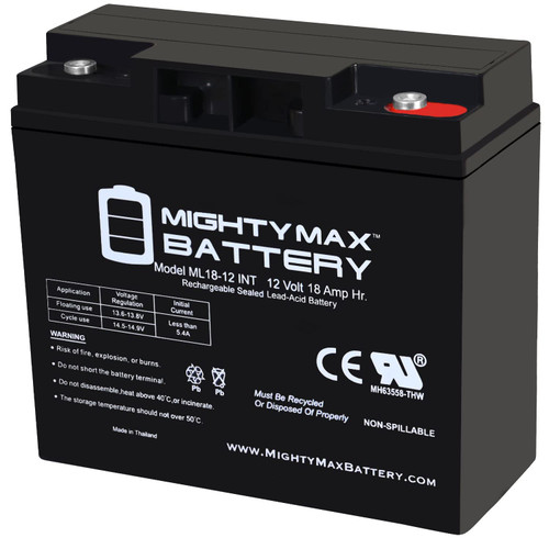 Mighty Max Battery 12V 18AH SLA Internal Thread Replacement Battery for ES1230